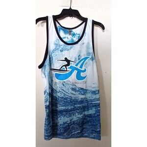 Gulf Shores AL‎ Surf Tank Top Men’s Medium Blue Ocean Wave Print NWT